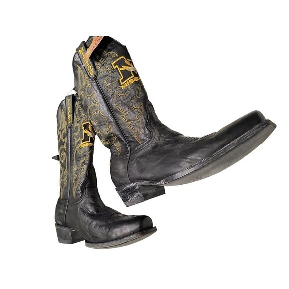 NCAA Missouri Tigers Men's Board Room Style Boots‎ NWT Embroidered Men's Sz 9.5D - Picture 11 of 12